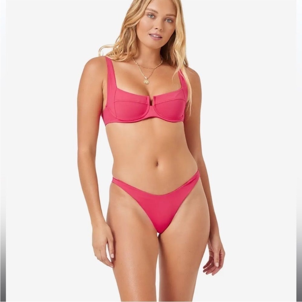 NWT L*Space Cabana Bitsy Bikini Bottom in Hot Cherry